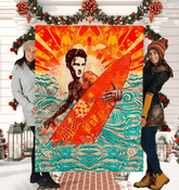 Sunset Surfing Tranquility Sherpa Blanket - Beyond T-shirts